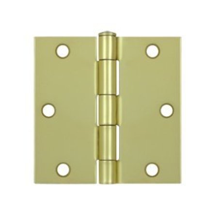 DELTANA S35U4-R Square Hinges Brushed Brass, 10PK S35U4-R-XCP10